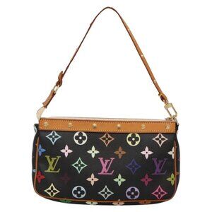 LOUIS VUITTON Multicolor Pochette Accessoires Pouch Black